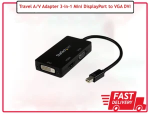 StarTech Travel A/V Adapter 3-in-1 Mini DisplayPort to VGA DVI-D, HDMI Converter - Picture 1 of 10