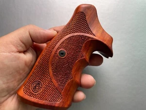 Remade Hardwood grip for Smith & Wesson, K/L Square Butt handmade grips - Picture 1 of 11