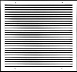 HVAC 32"x22" Steel Return Air Filter Grille for 1" Filter – White, Hinged - Picture 1 of 4