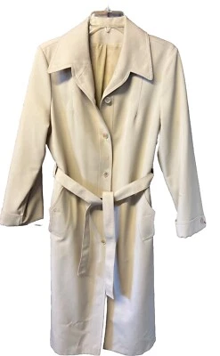 Forecaster of Boston Wooven Vintage Button Up Belted Trench Coat Size 13/14 - Image 1 of 4