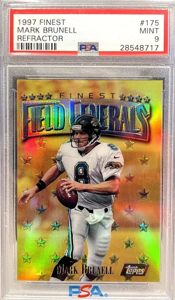 1997 Finest MARK BRUNELL Gold Ref PSA 9 Mint!!! UW Jaguars - Image 1 of 1