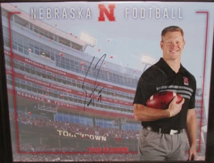 SCOTT FROST NEBRASKA NE CORNHUSKERS Football handsignierter POSTER Druck UNGERAHMT - Bild 1 von 4