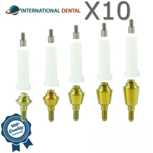10x Dental Multi Unit 1.4 Plastic Sleeve Set Straight Int Hex 2.42 Adapter Head - Picture 1 of 6