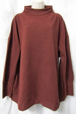 JEANS TRIBAL tamanho. Túnica elástica L gola funil com nervuras *Nova com etiquetas - Imagem 1 de 4