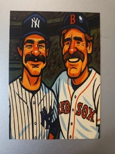 Yankees Caricatures Custom Card - Mattingly Boggs - Picture 1 of 2