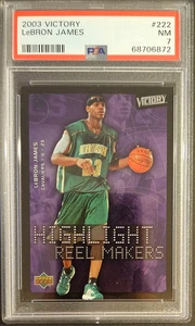 Lebron James Rookie RC 2003-04 Upper Deck Victory #222 Cleveland PSA 7 Near Mint - Picture 1 of 2