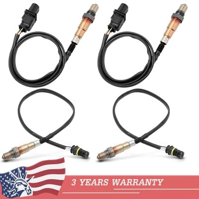 Sensor de oxígeno O2 aguas arriba + aguas abajo 4 piezas para BMW 750i V8 2006 2007 2008 4,8 L Foto 1 de 4