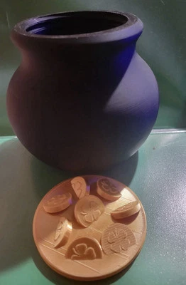 Pote de ouro impresso em 3D St. Patrick’s Day  - Imagem 1 de 4