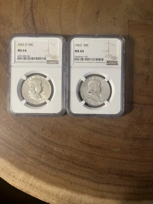 1963-D Franklin Half Dollar 50c PCGS MS64 - Image 1 of 2