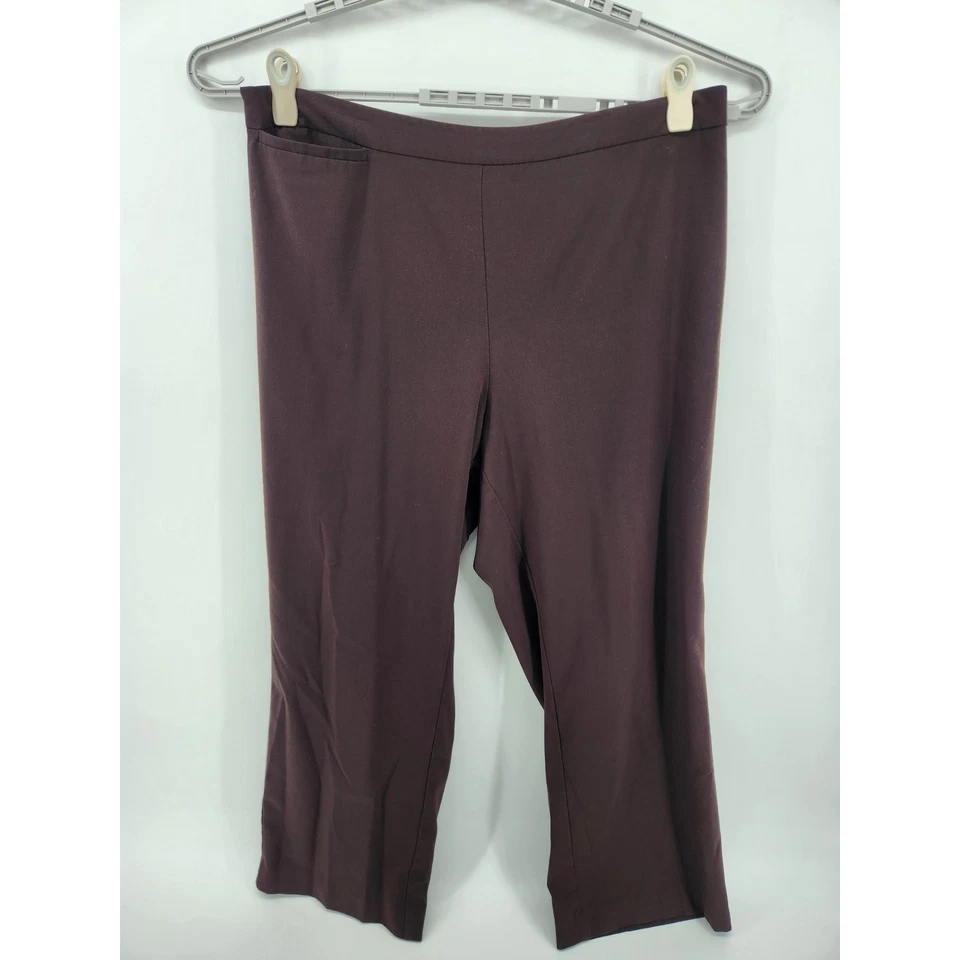 Calça Catherines Feminina 2X Marrom Elástica Cintura Casual Perna Reta - Imagem 1 de 4