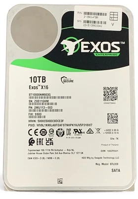 Seagate Exos X16 ST10000NM003G 10TB HDD (Power on Hours:  7530) - Image 1 of 2