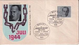 Germany Berlin 1964 the 20th Anniv of Assassination attempt on Adolf, FDC - Picture 1 of 1