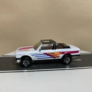 Matchbox BMW 323i E30 3 Series Cabriolet White/Multicolor Graphics 1:58 NM - Picture 1 of 14