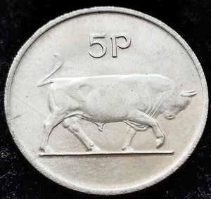Ireland 1986 | ERROR Irish 5p | Five Pence | Bull | KM.22 - Picture 1 of 2