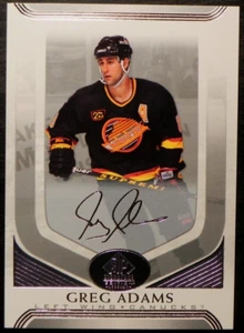 2020-21 20/21 SP Signatures Edition Legends Silver Script #7 Greg Adams Canucks - Picture 1 of 2