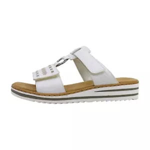 Rieker Alabama/Mirror/Nanao Damenschuhe Pantolette Weiß Freizeit - Bild 1 von 3