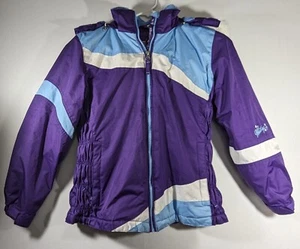 Weatherproof Purple Ski Jacket Hooded Snow Coat Youth Girls Medium 10/12 VGC - Picture 1 of 11