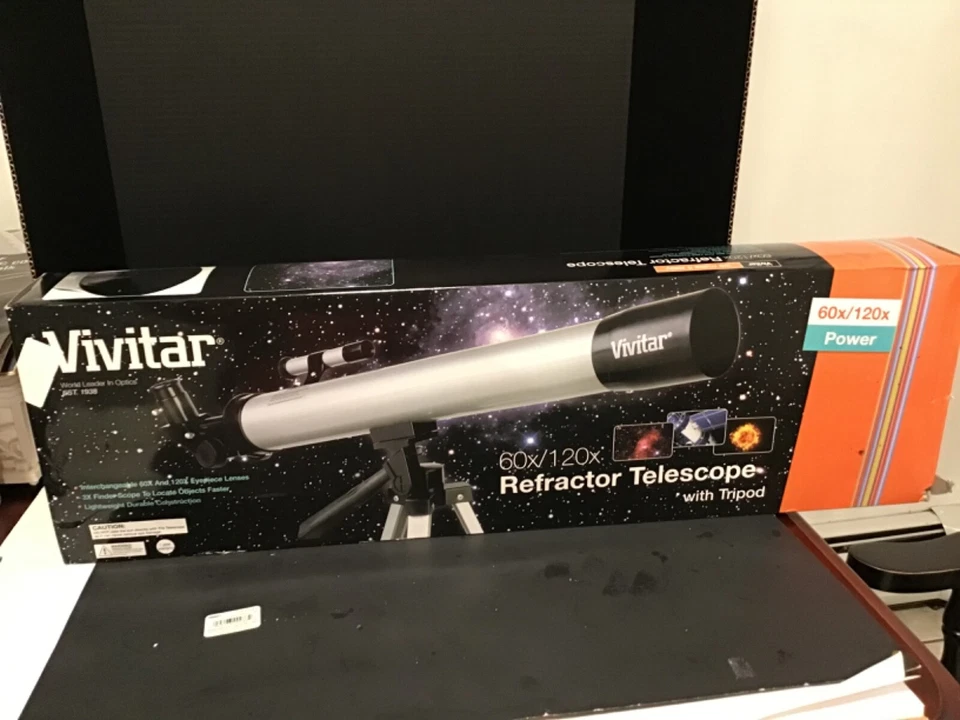 Vivitar 60x/120x Refractor Telescope with Tripod - Image 1 of 2