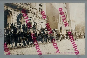 Troy NEW YORK RPPC 1911 FUNERAL Procession GENERAL JAMES LLOYD Death Postmortem - Picture 1 of 4