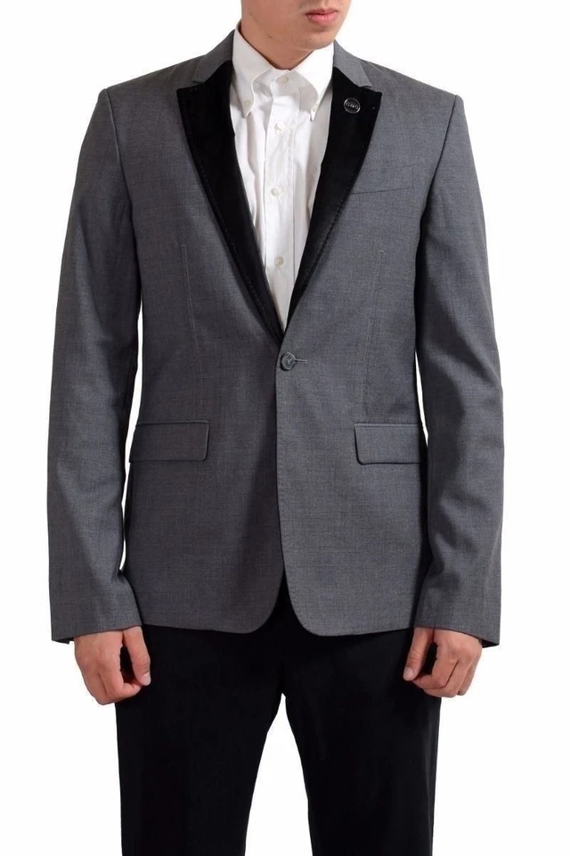 Blazer para hombre C'N'C National Collection gris lana un botón EE. UU. 38 IT 48 Foto 1 de 4