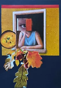 collage original obra de arte medios mixtos pintura arte contemporáneo modernismo firmado - Imagen 1 de 2