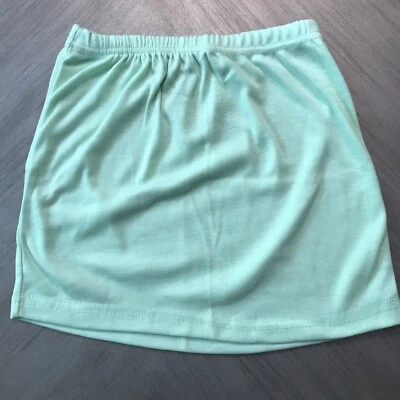 Mini-saia verde chá com cintura elástica (25" a 30" cintura) - Imagem 1 de 2