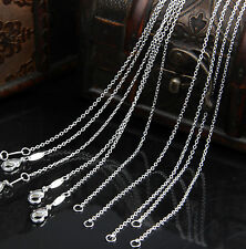 Wholesale Bulk 1MM Silver Plated Chain Necklace Round Rolo Chain Lobster Clasp