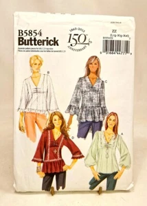 Pattern Misses Tops Easy Long Sleeve Pullover Size L-XXL Butterick B5854 - Picture 1 of 2