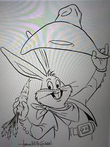 Bugs Bunny Drawing Signed by Tom McKimson (Warner Brothers Studio, 1980s - Picture 1 of 4
