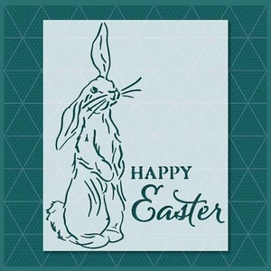 Bunny Rabbit Easter stencil - Reusable&Durable Egg Happy Christmas - Picture 1 of 5