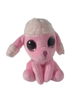 Dollibu Sparkling Big Eye Pink Poodle Super Soft 6 Inch Plush Stuffed Animal NWT - Picture 1 of 6