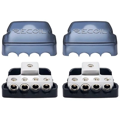 Recoil DB14P 4 Way Power Distribution Block  for Car Audio Amplifier Splitter - Image 1 of 4