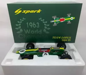 SPARK LOTUS 25 NO 8 WINNER ITALY GP 1963 WORLD CHAMPION 1963 CLARK 18S038 1/18 - Picture 1 of 8