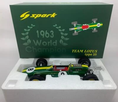 SPARK Lotus 25 Nessun 8 Vincitore Italia Gp 1963 World Champion Clark 18S038 - Immagine 1 di 4