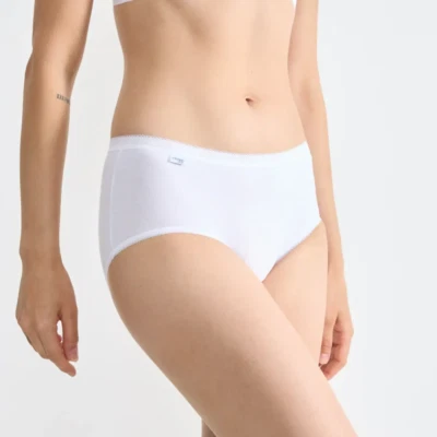 2 Slip Donna SLOGGI Basic Midi culotta vita media non sgambata classica cotone - Imagen 1 de 2