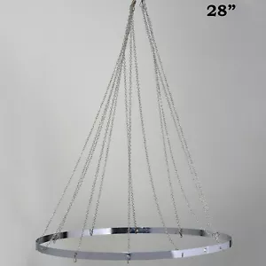 Edelstahl 28" Decke Drapierung Hoop Ring Hardware Kit Hochzeit Dekorationen - Bild 1 von 9