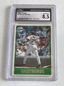 NM/MINT+ BARRY BONDS! CGC 8.5! 1997 TOPPS #1 All Star! All Time HR Leader! - Picture 1 of 2