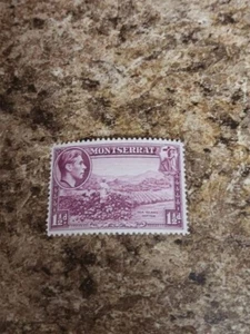 Collectible Purple Montserrat Postage Stamp. Mint Condition. - Picture 1 of 1
