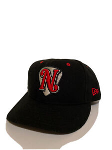 Vintage New Era Nashville Sounds Black Fitted Hat Size 7 1/4 