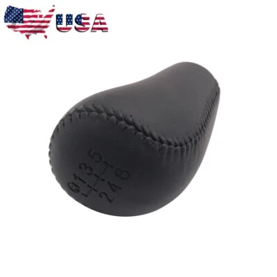 NEW 6 speed Leather Gear Shift Knob Black For Toyota Tacoma 2005-2015 - Imagem 1 de 4