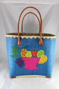 Organic Shopper Beach Travel Bag Natural Large African Raffia Jute Free Post - Picture 1 of 7
