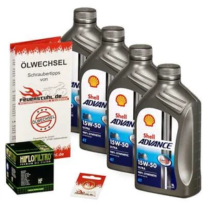 Ölwechselset Ducati 696 Monster 08-14 Shell Advance Ultra 15W50 + HiFlo Ölfilter - Bild 1 von 1