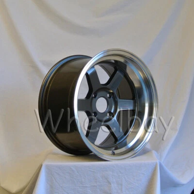2 PIEZAS REJILLA RUEDA ROTA V 16X9 4X114.3 OFFSET: 0 73 R GUNMETAL 3.5" LIP Foto 1 de 4
