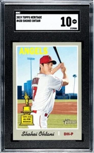 2019 Topps Heritage #430 Shohei Ohtani SGC 10 GEM MINT Angels Dodgers  - Picture 1 of 2