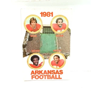 1981 Arkansas Razorbacks College Football Medienführer Jeff Goff George Hall - Bild 1 von 2