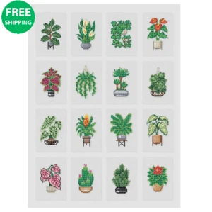 PaintGem Mini Diamond Painting Set HOUSE PLANTS EDITION 16 verschiedene Designs - Bild 1 von 24