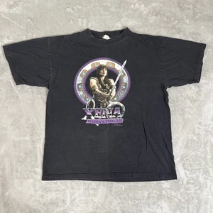 Vtg 1997 Xena Warrior Princess TV Promo T shirt Mens L Black T Shirt - Picture 1 of 7