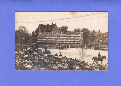 Human Flag Grandstand At Decoration Day Parade Jersey City, NJ 1909 Real Photo - Image 1 of 2