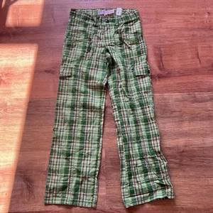 Vintage NOS Y2K 2015 Children’s Place plaid green pants sparkle 8 - Picture 1 of 4