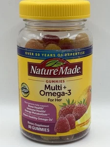Nature Made MULTI + OMEGA-3 for HER multivitamin 80 Adult GUMMIES Ex 2026 - Picture 1 of 2